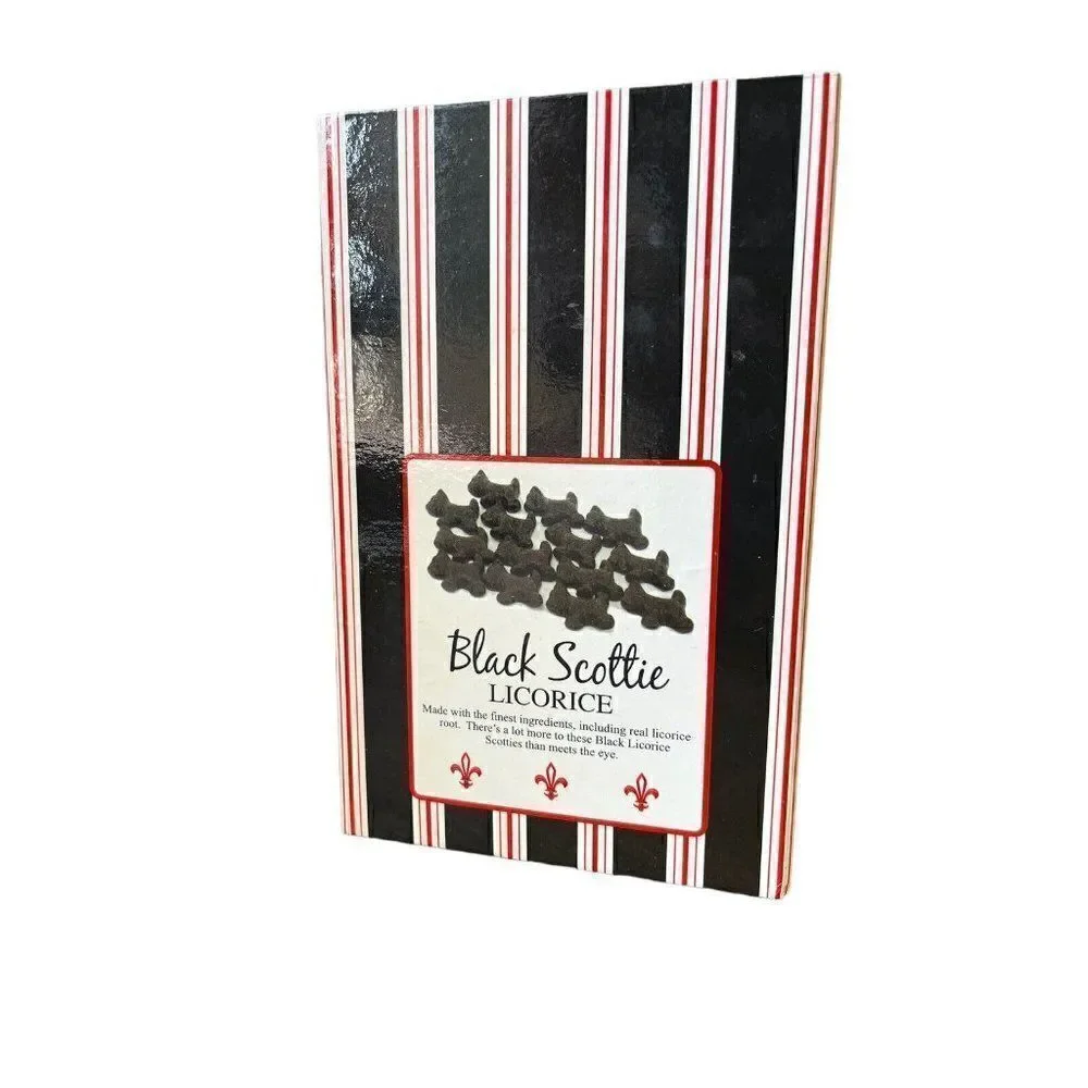 Scottish Terrier Licorice Box Only Black and Red Scottie Dog Lot 2 Decorative